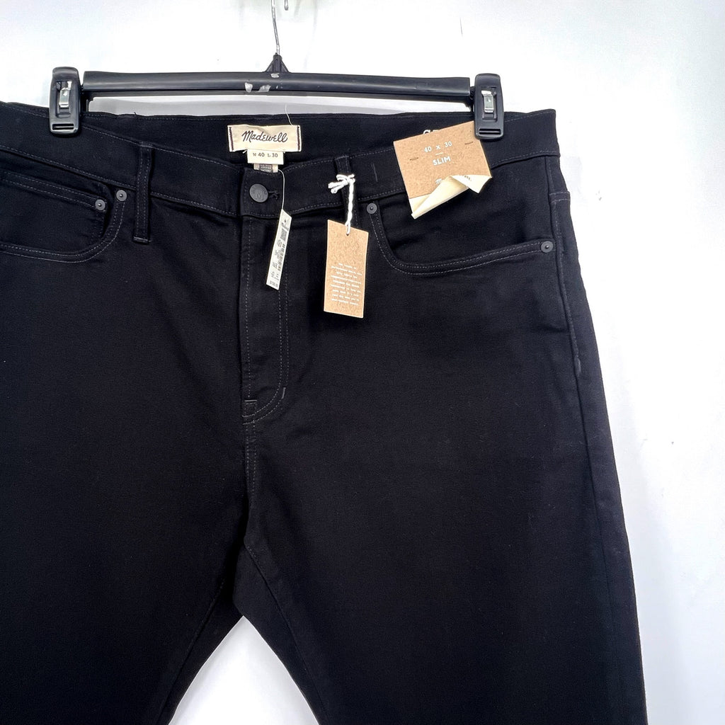 MADEWELL Men's Slim Jeans 40x30 Black Bainhart Wash ND479 COOLMAX® Denim NWT