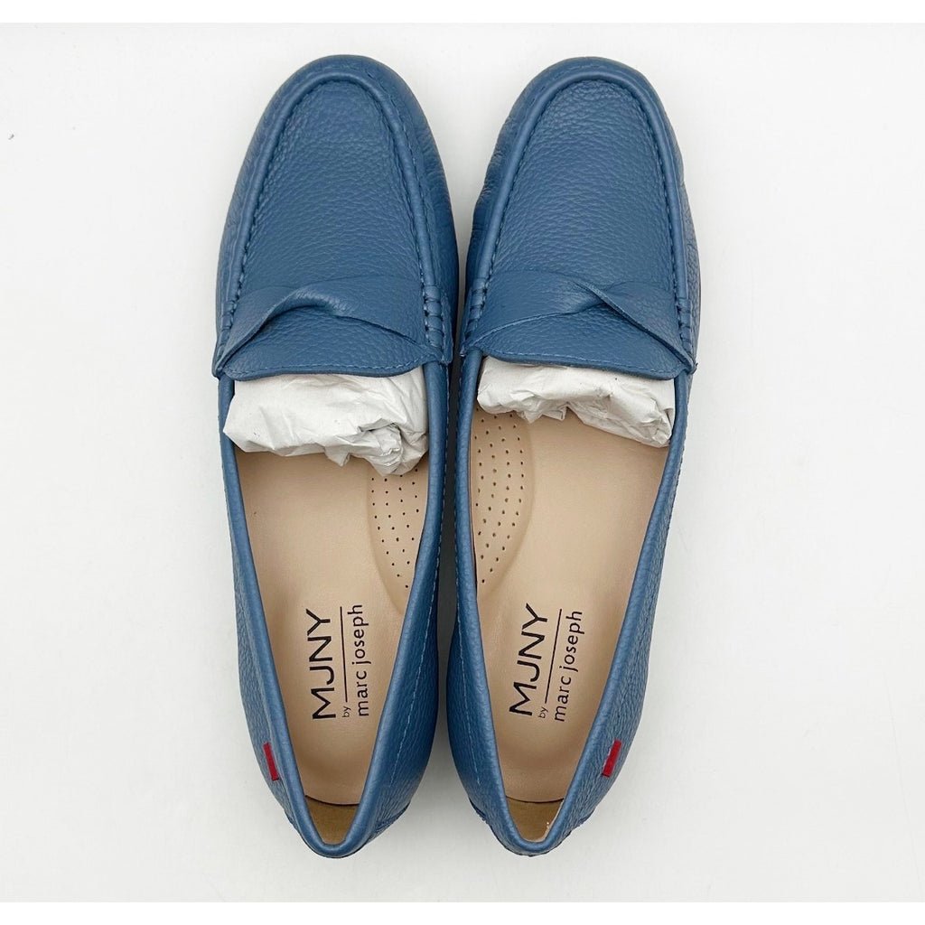 Marc Joseph New York Womens Beverley Road Loafers Size 10 EU 41 Blue Leather NIB