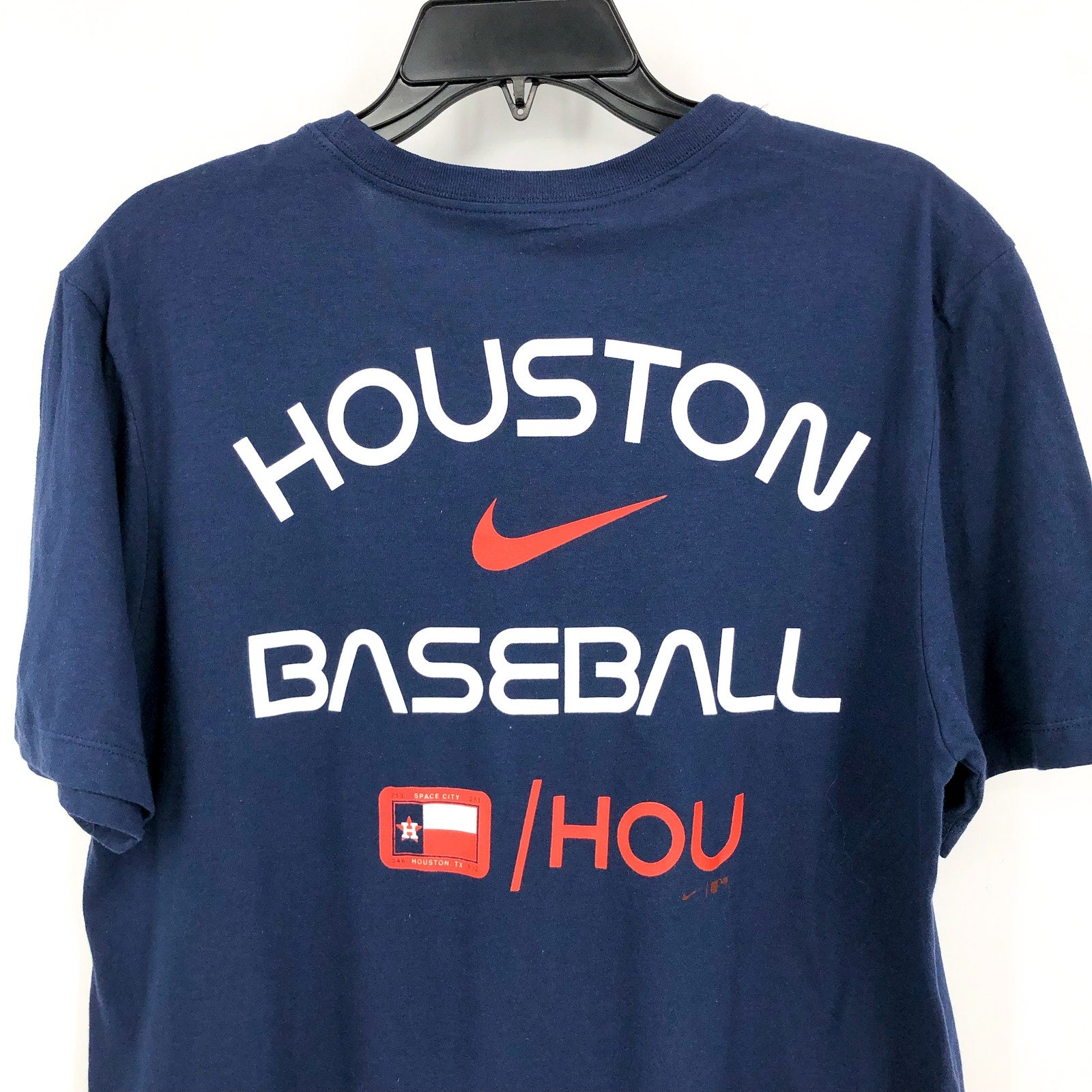 NIKE Mens Houston Astros City Connect 2-Hit T Shirt Small Atlas Blue NWT N19944B