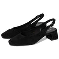 Vaneli Womens Darsy Slingback Heels Size 8 Wide Black Suede NIB