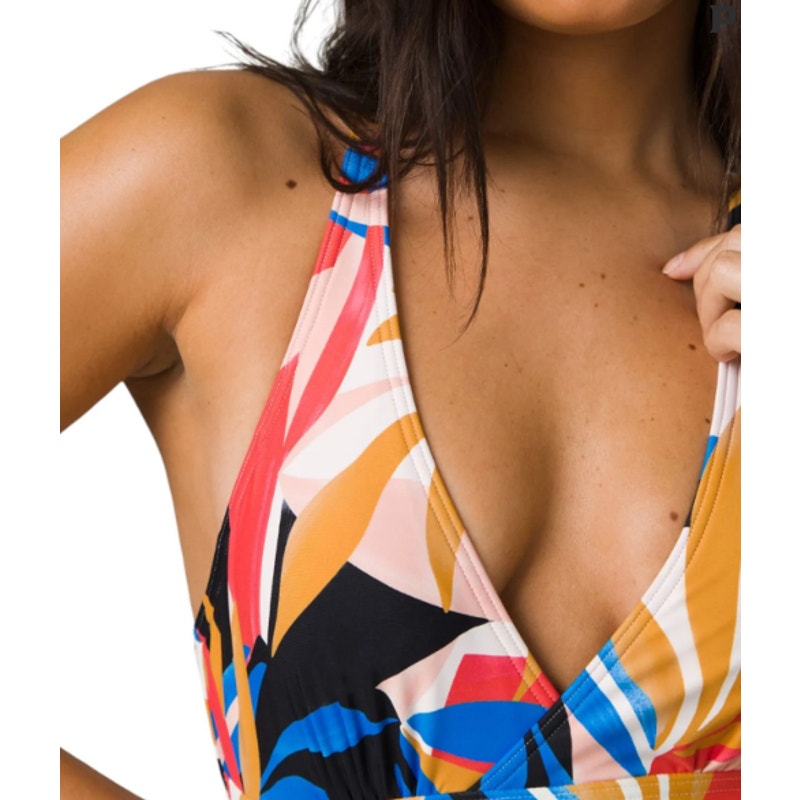 PRANA Women's Atalia One Piece Swimsuit XS Multi Tropics Print UPF 50+ NWT
