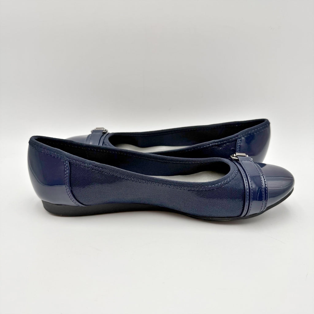 Anne Klein Womens Sport Able Flats Size 6.5 M Navy Blue NIB