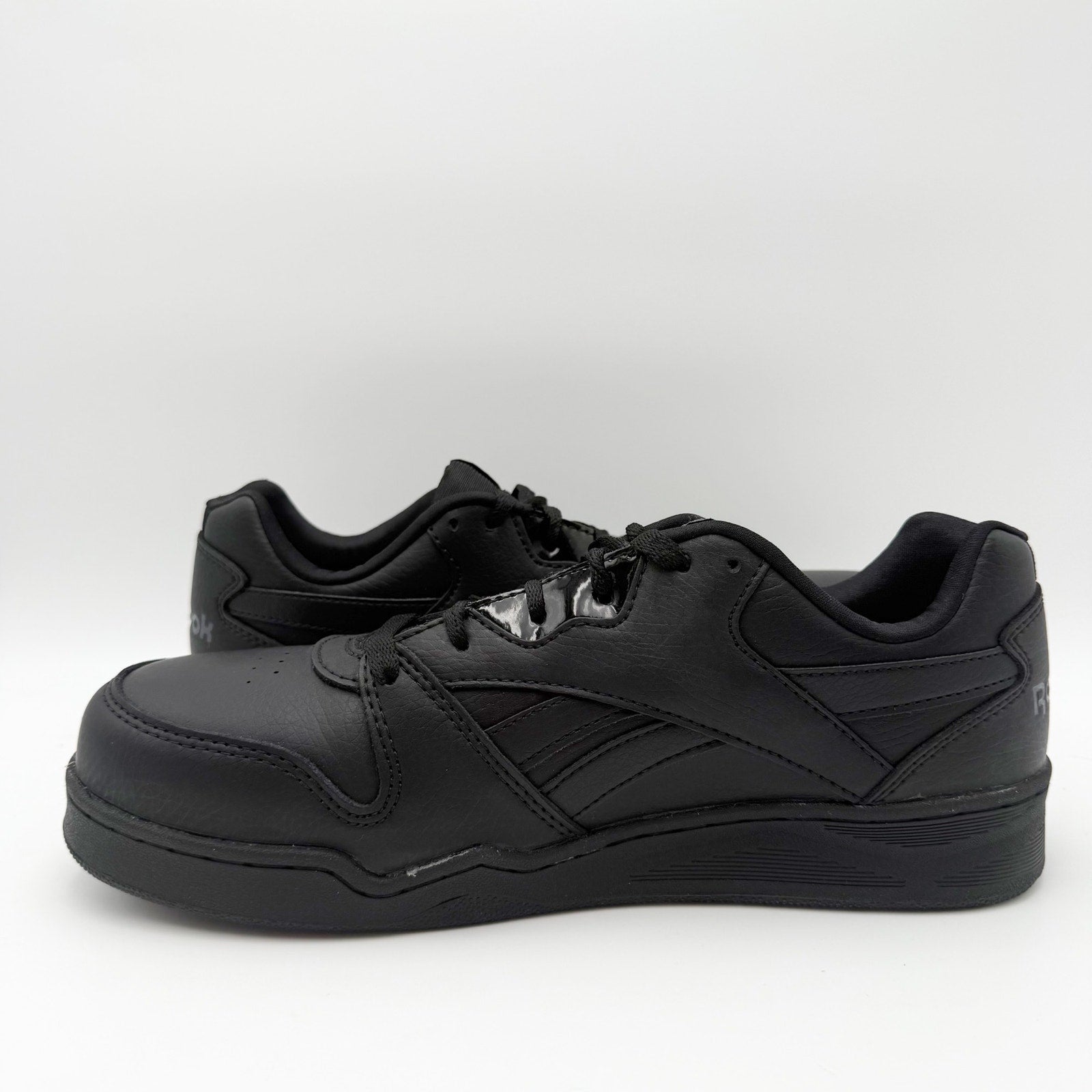 Reebok Mens BB4500 CT Work Sneakers US 9 Wide Black Leather Slip Resistant NIB