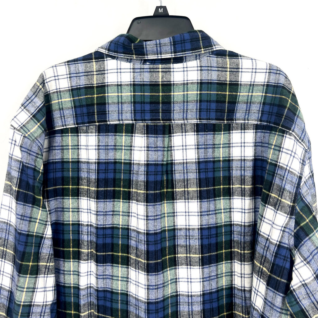 L.L. BEAN Mens Scotch Plaid Flannel Shirt 3XL Blue Vintage Tartan NWT