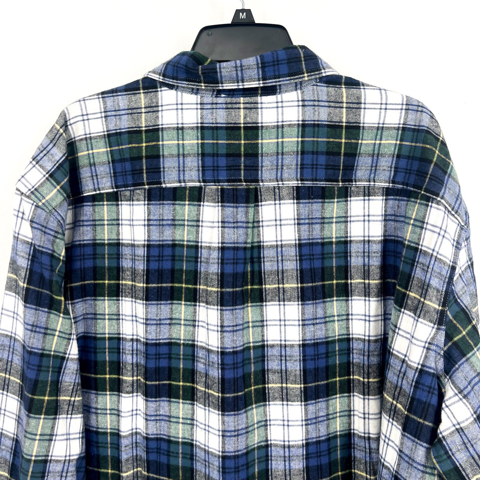 L.L. BEAN Mens Scotch Plaid Flannel Shirt 3XL Blue Vintage Tartan NWT