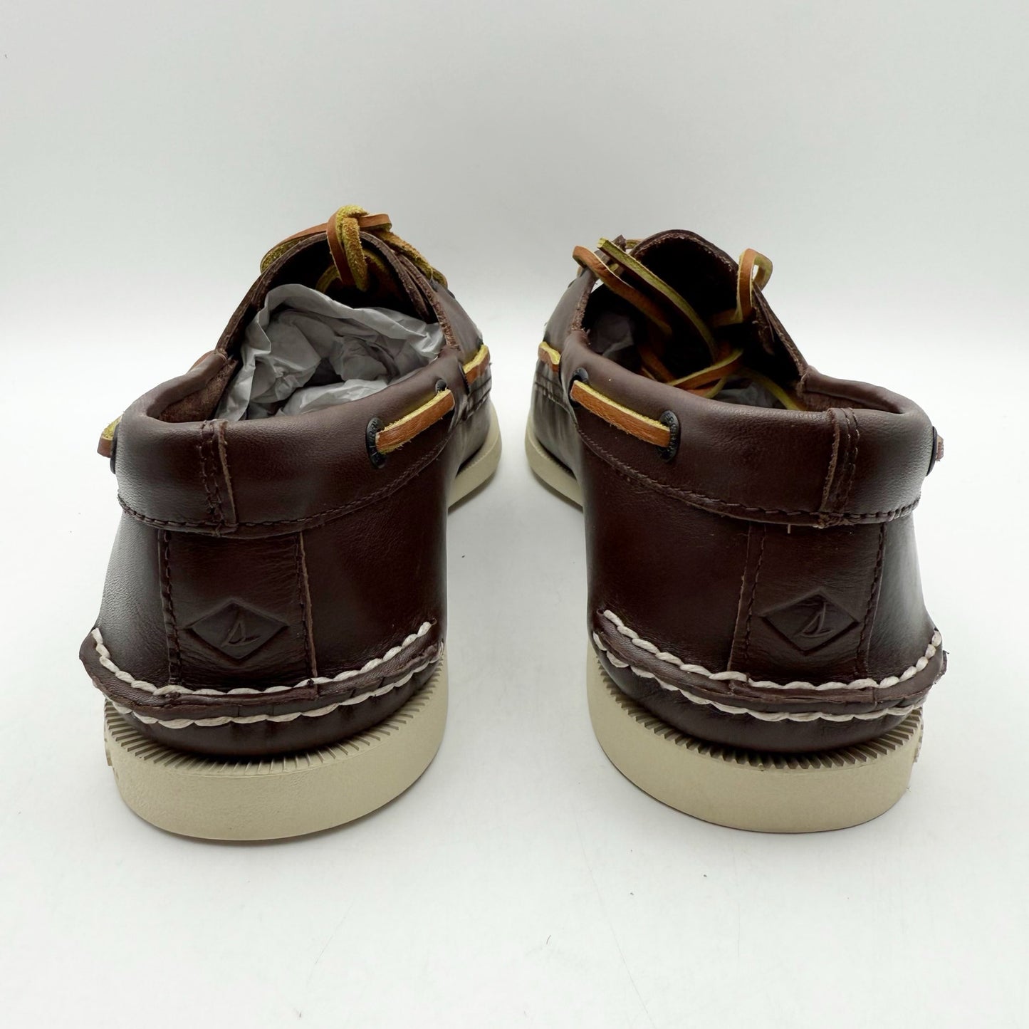 Sperry Mens Authentic Original 2-Eye Boat Shoes US 8 XW EU 41 Brown Leather NIB