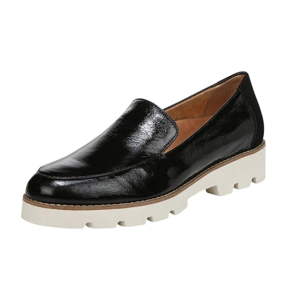 Vionic Womens Kensley Loafers Size 8.5 Black Leather Slip On NWOB
