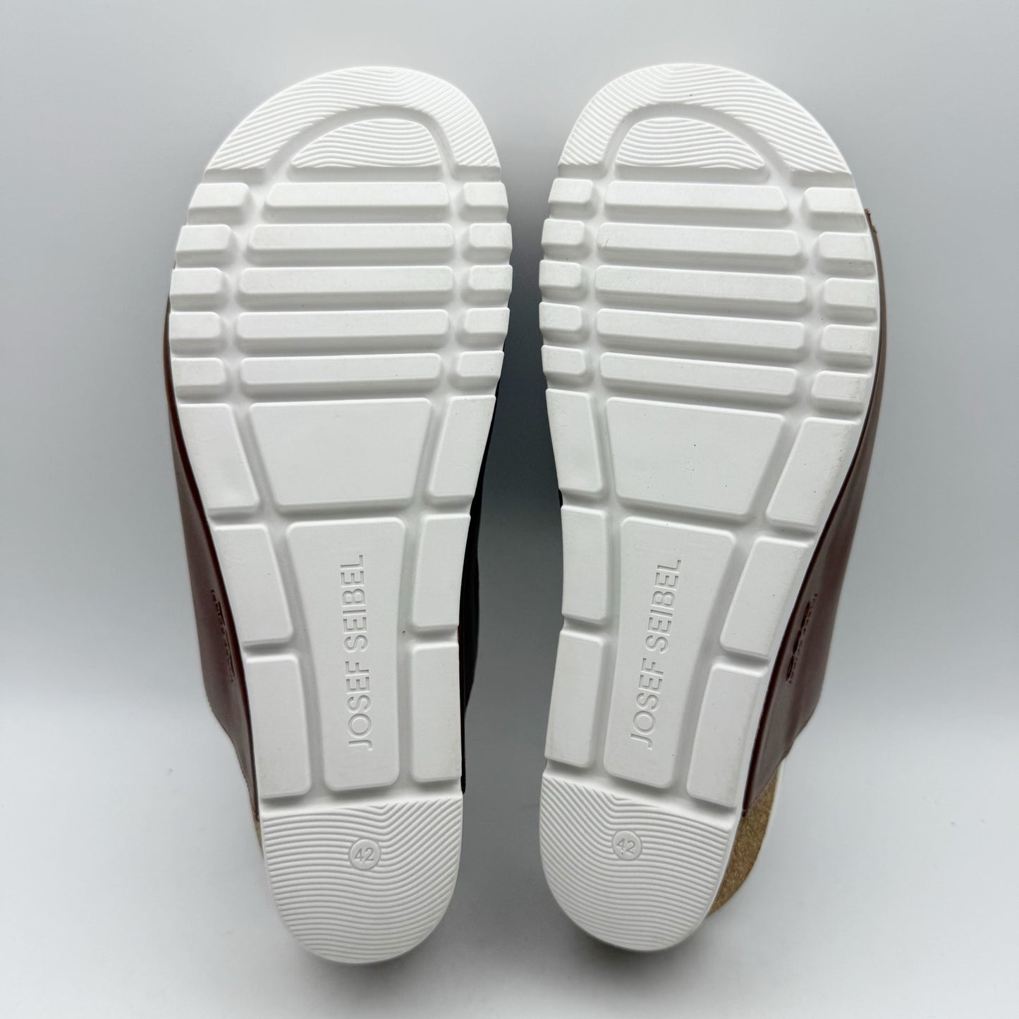 Josef Seibel Womens Quinn 01 Platform Sandals EU 42 US 11 Brown Leather NWOB