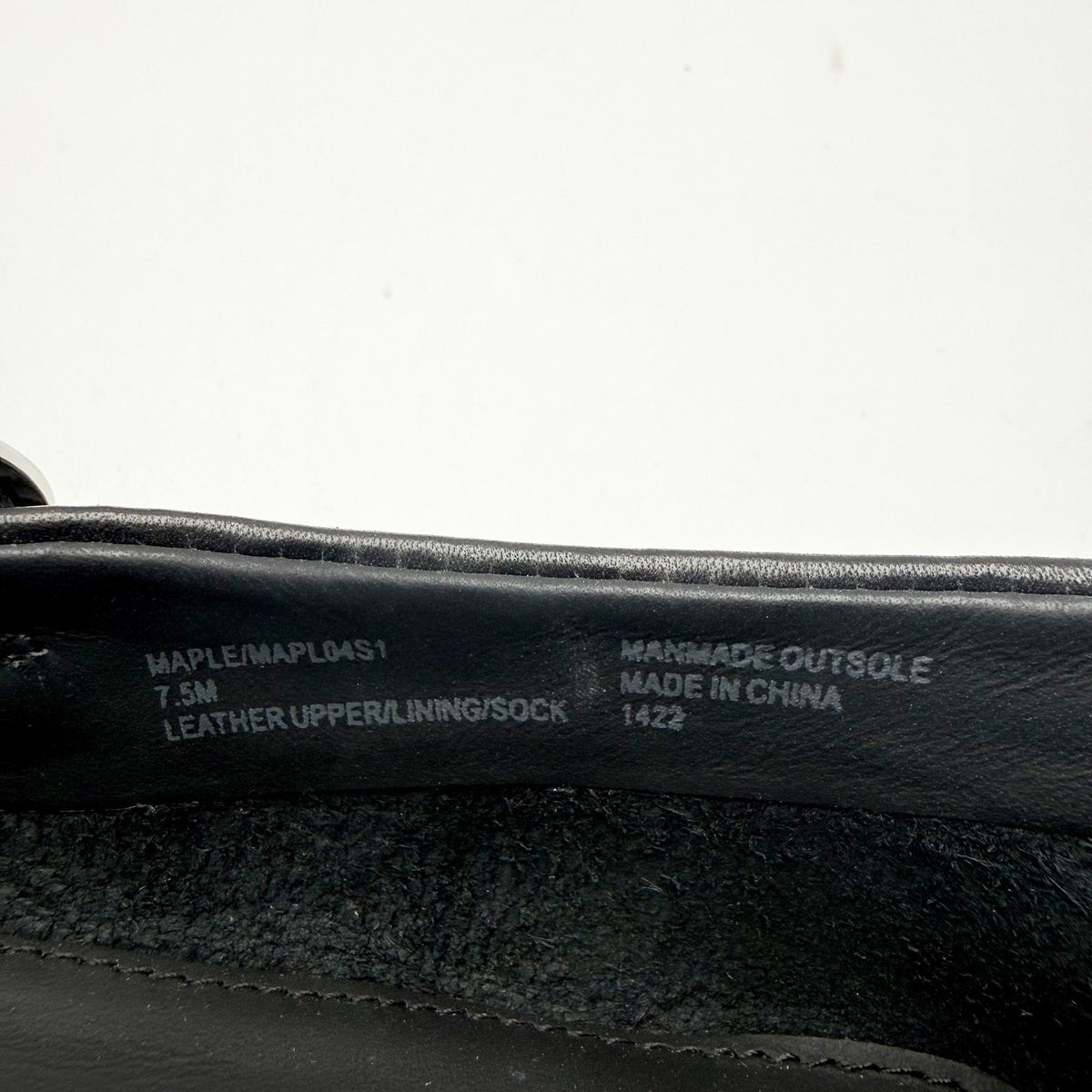 Steve Madden Womens Maple Flats Size 7.5 M Black Leather Mary Jane NWOB