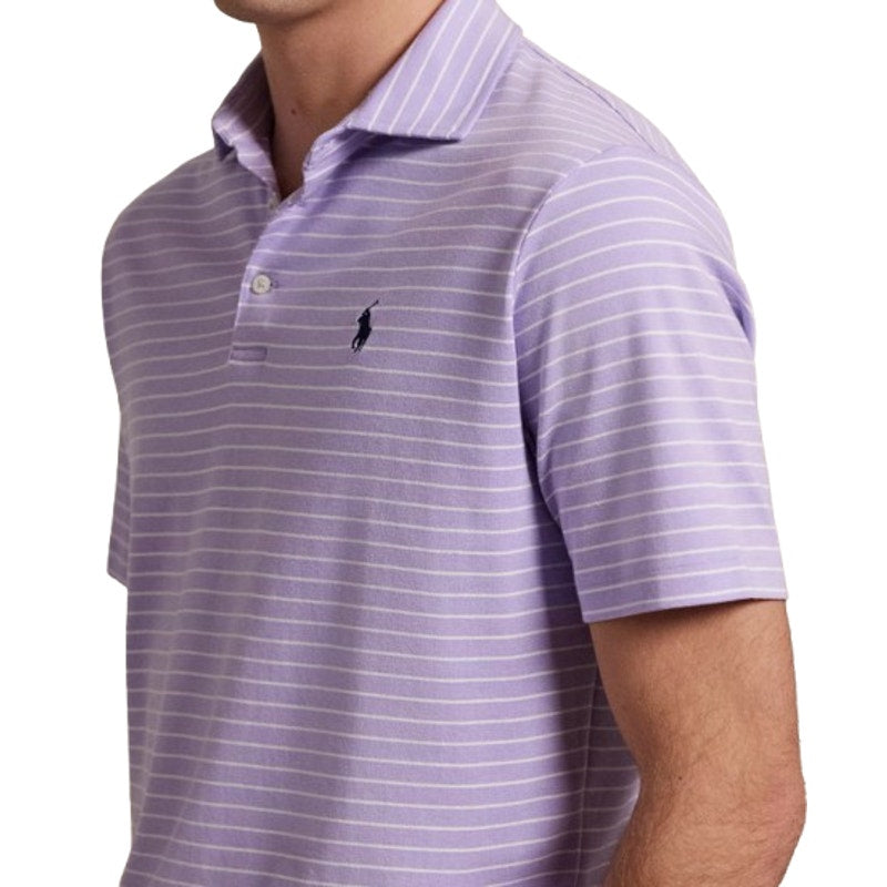 POLO RALPH LAUREN Classic-Fit Polo Shirt XXL Purple White Stripe Soft Cotton NWT