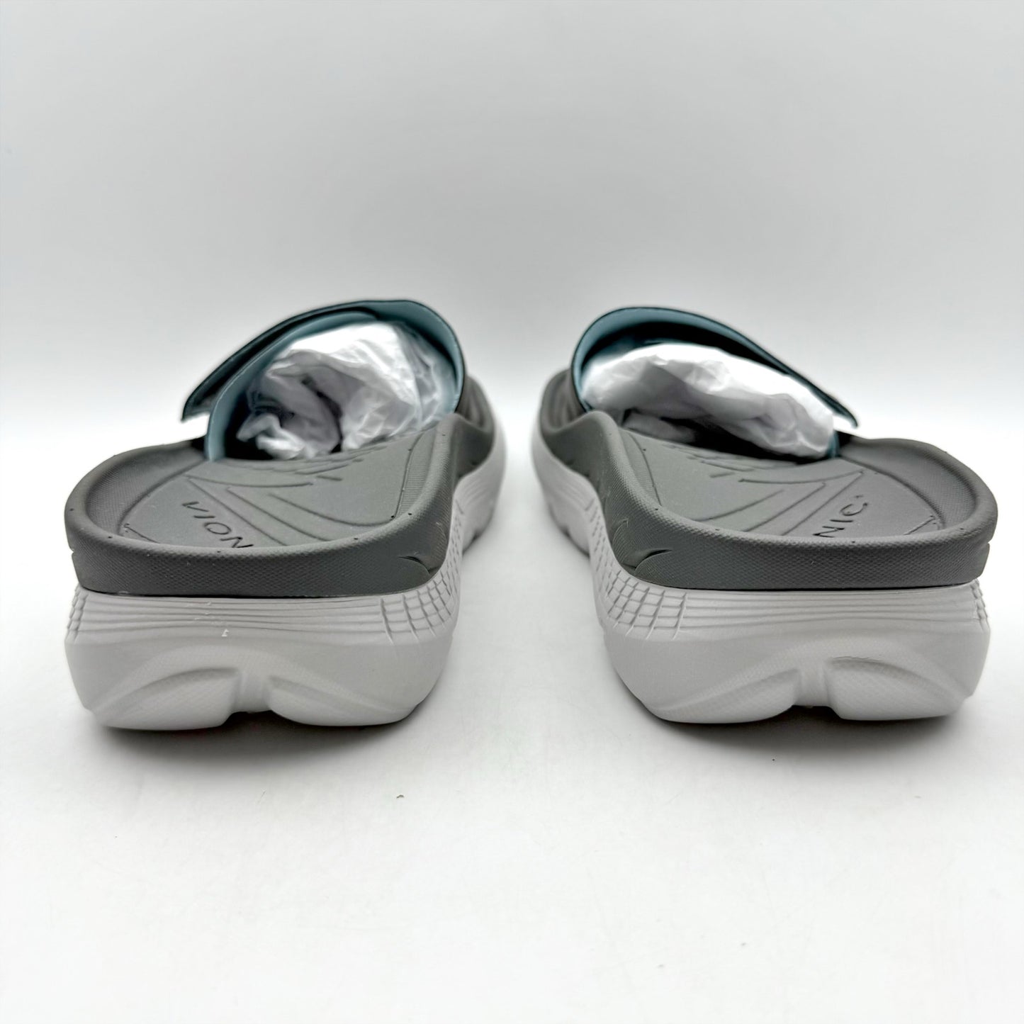 VIONIC Womens Rejuvenate Slide Sandals US 7 M EU 37 Grey Platform Slip On NIB