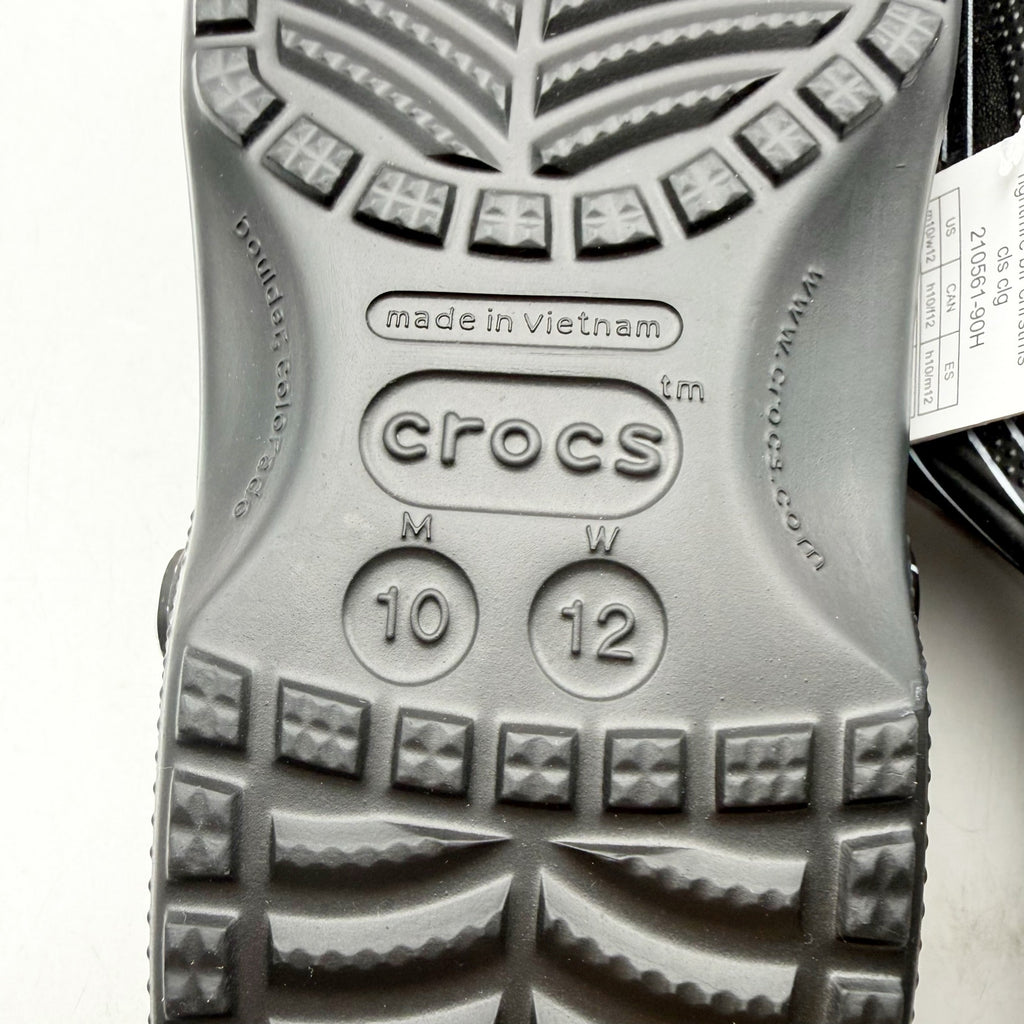 Crocs Classic Clog Mens 10 Jack Skellington Nightmare Before Christmas Black NWT