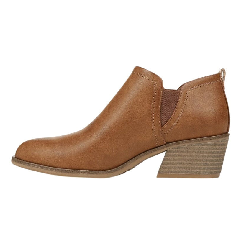Dr. Scholls Womens Laurel Ankle Bootie Size 6.5 EU 36.5 Brown Leather Boot NWOB