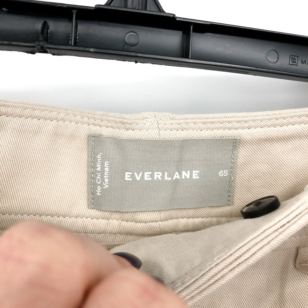 Everlane Womens Way High Drape Pants Size 6 Khaki 30" Inseam Sandstone NWT