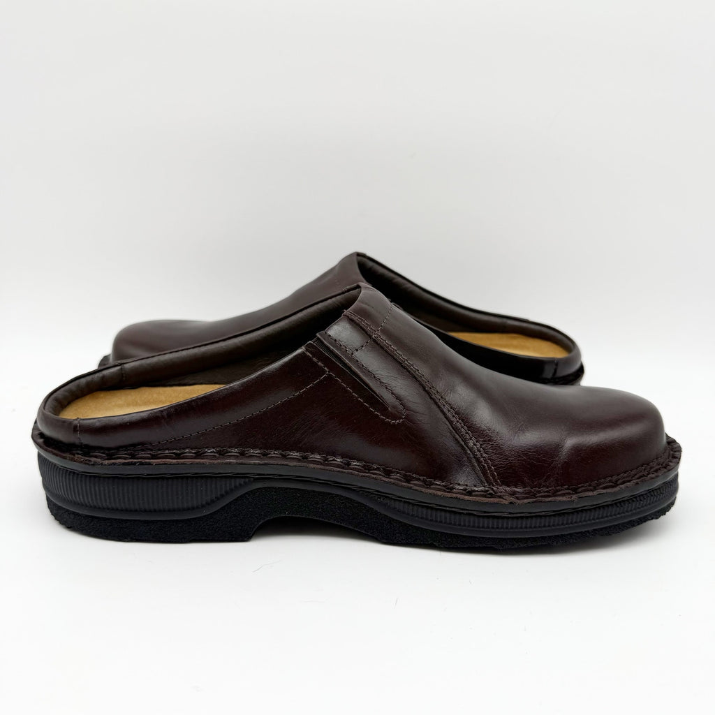 Naot Mens Bjorn Clogs EU 41 US 8 Dark Brown Leather Slip On NIB