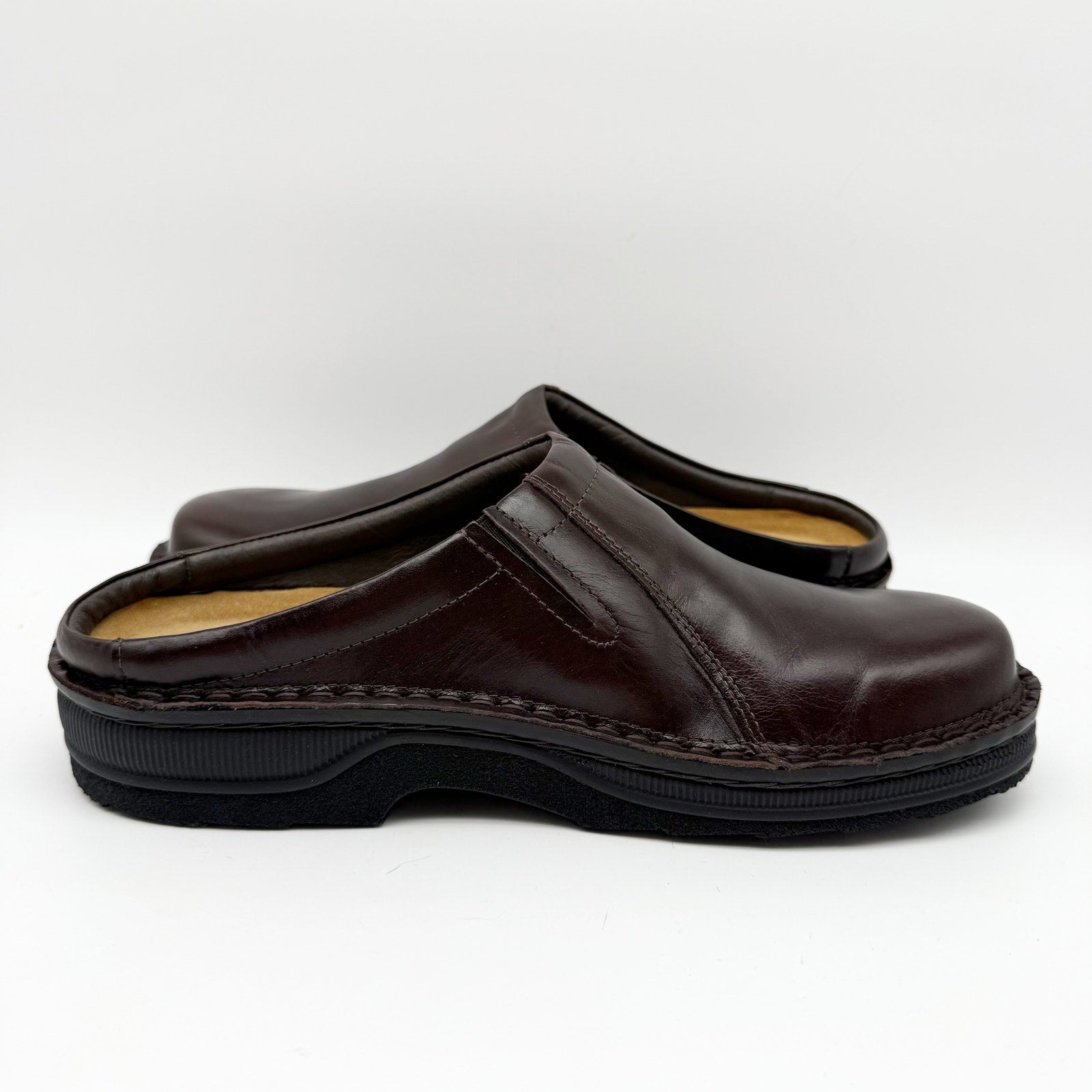 Naot Mens Bjorn Clogs EU 41 US 8 Dark Brown Leather Slip On NIB