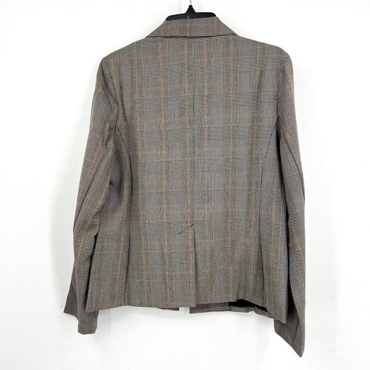FORTUNE + IVY Womens Double-Breasted Blazer Small Glen Plaid Grey Multi NWOT