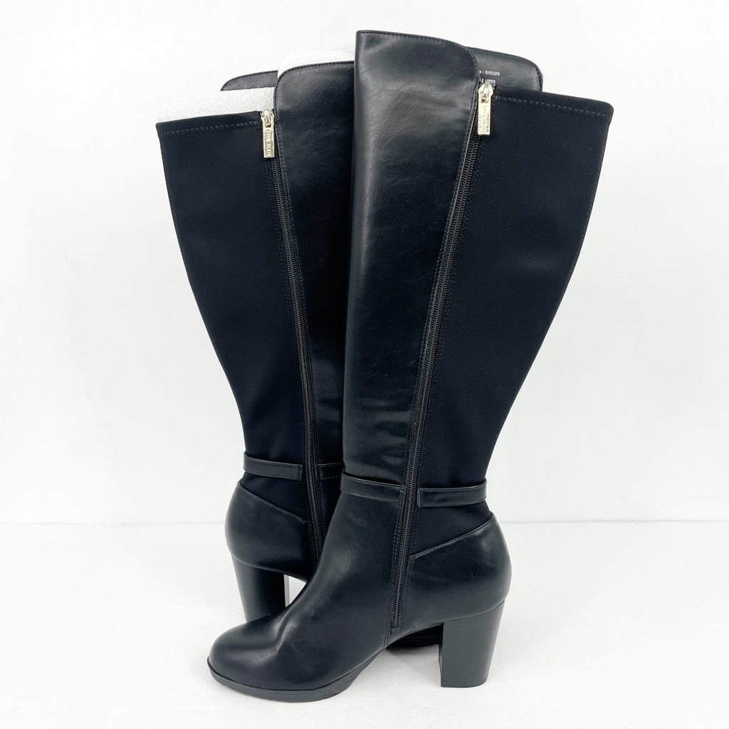 Anne Klein Womens Rivera Knee High Boots Size 8 M EU 38 Black NIB