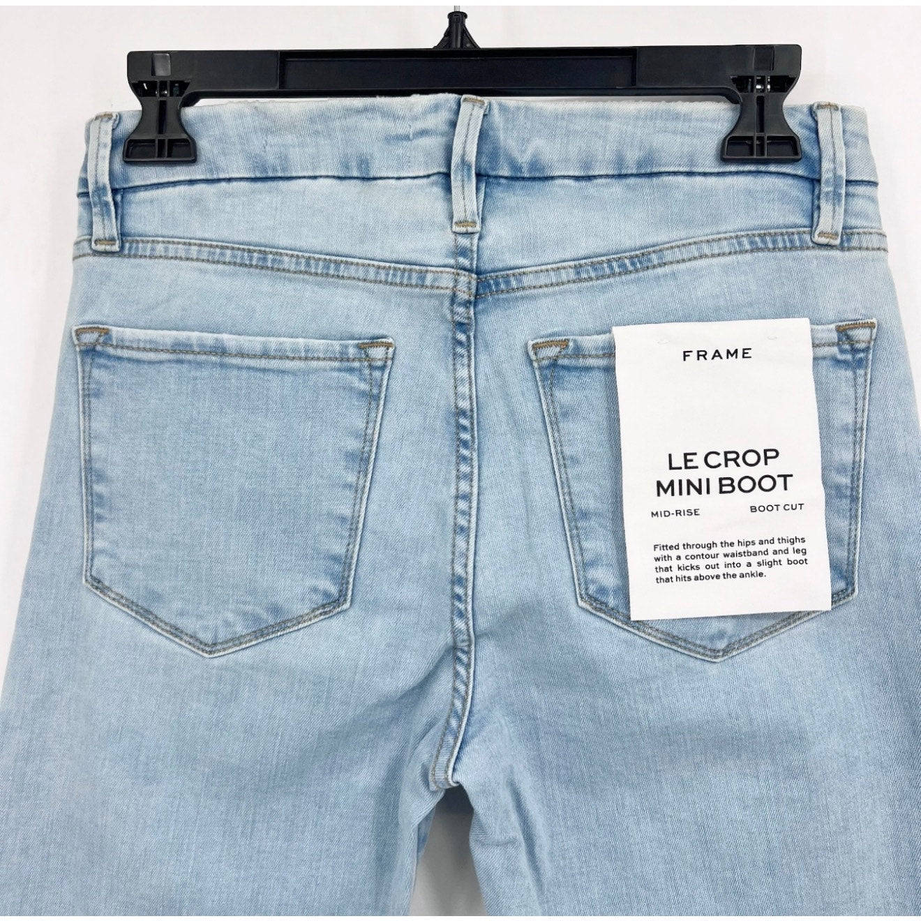 FRAME Womens Le Crop Mini Boot Cut Jeans Size 27 US 4 Atwood Light Wash Blue NWT