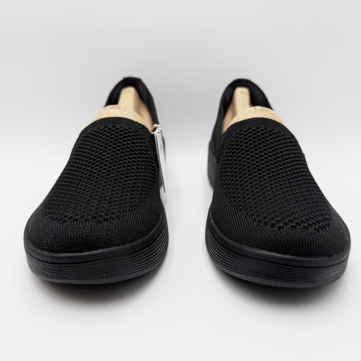 Skechers Womens Laguna Adore Her Sneakers Size 7.5 Black Arch Fit Slip On NIB