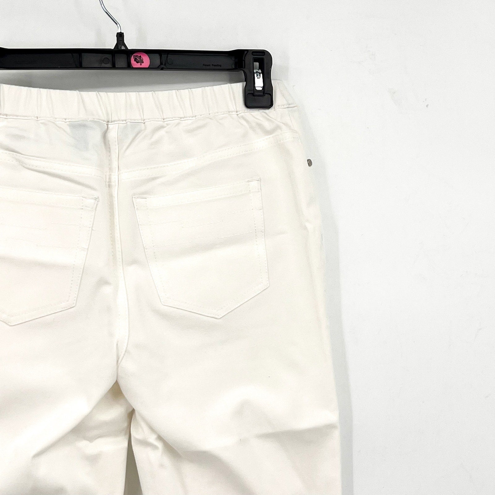 H BY HALSTON Womens Ultra Knit Pull-On Ankle Pants Size 2 White Slim Leg NWOT