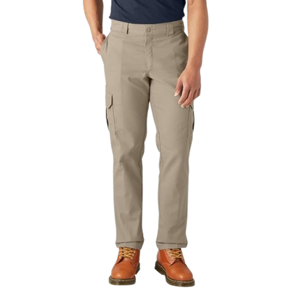 DICKIES Men's Twill Stretch Cargo Pants 40x30 Khaki Straight Leg NWT