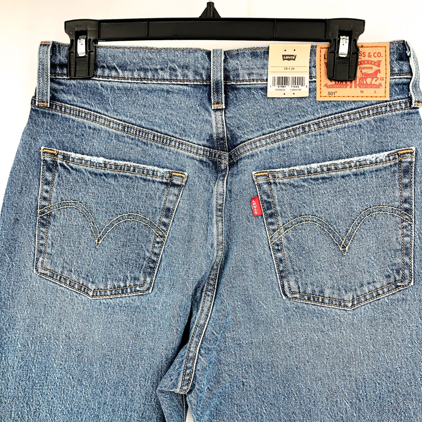 LEVI'S Womens 501 Crop Jeans 28x26 Size 6 (New) Blue It's True 362000324 NWT