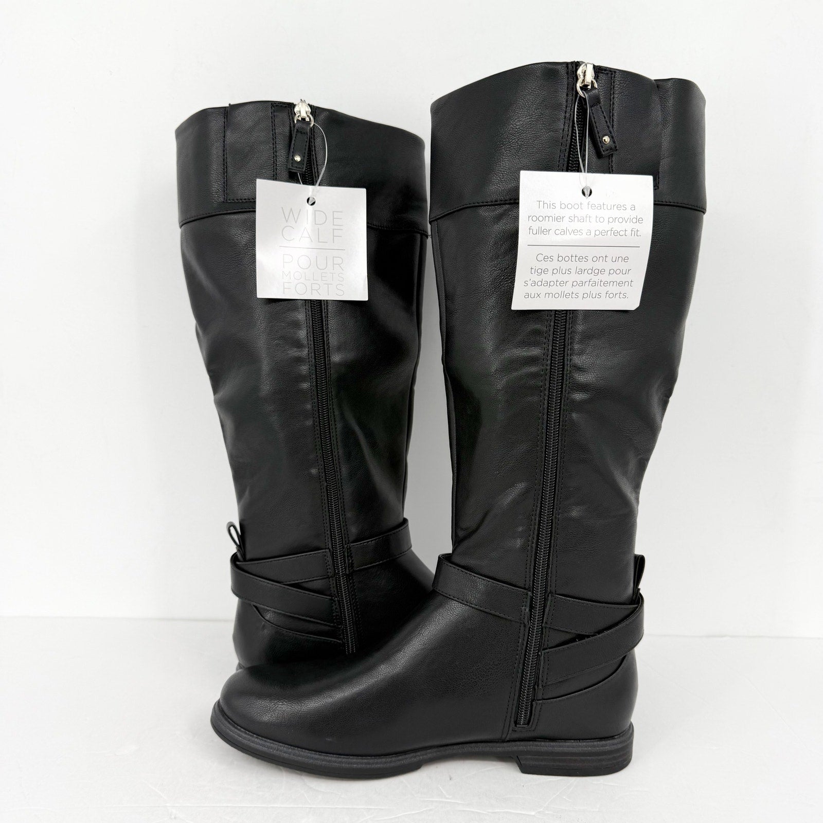 Dr. Scholls Womens Hello Rider Knee High Boot US 9 M Wide Calf Black NWT