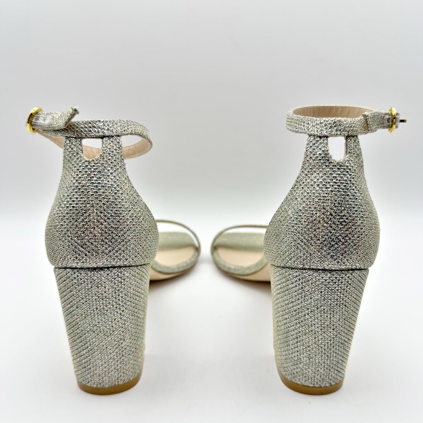 Stuart Weitzman Womens Nudistcurve 75 Block Sandal US 7.5B EU 38 Multi-color