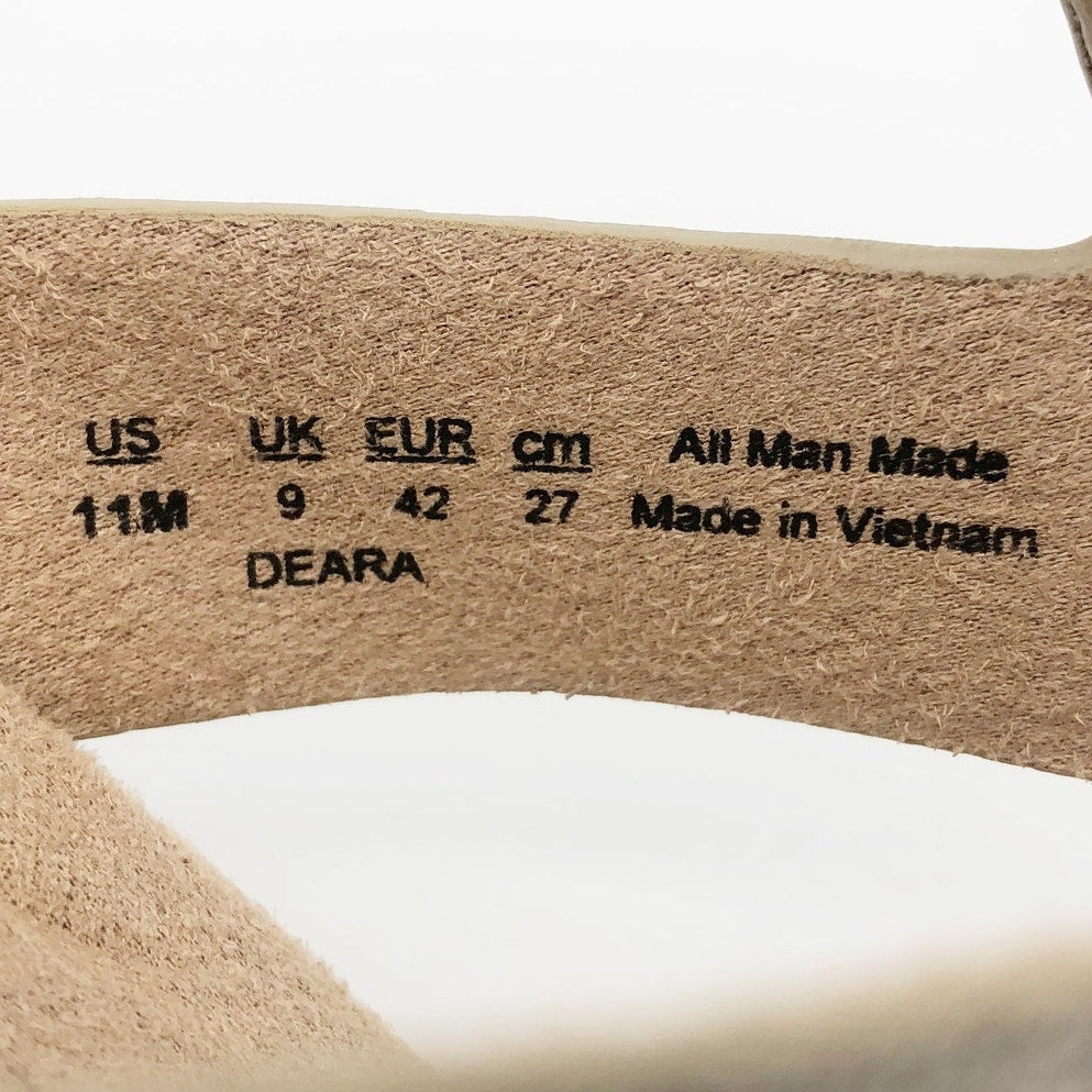 Soul Naturalizer Womens Deara Platform Flat Sandals 11M Light Gold Leather NIB