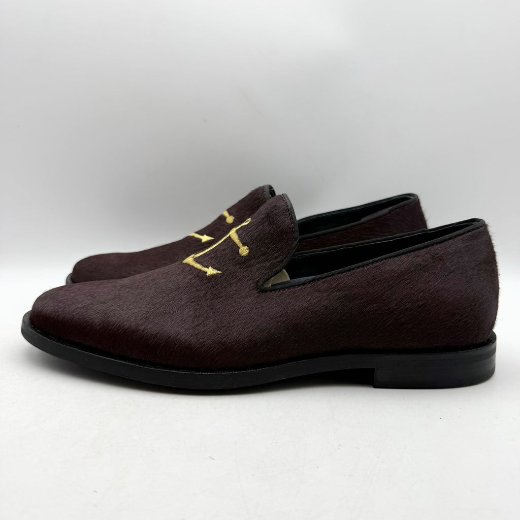 Sperry Mens Overlook Smoking Slipper Loafers Size 8 Brown Slip On Anchor NWOB