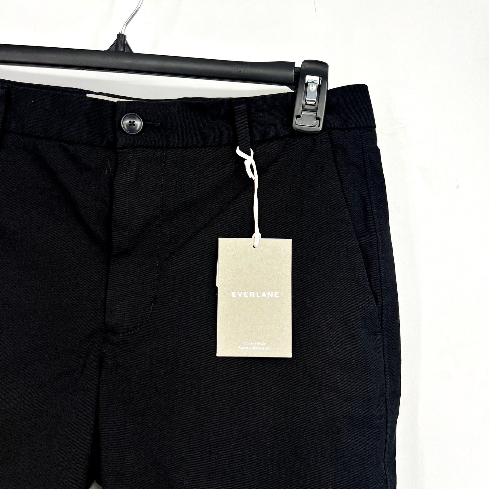 EVERLANE Men's The 9" Performance Chino Shorts Size 32 Black Slim-Fit NWT