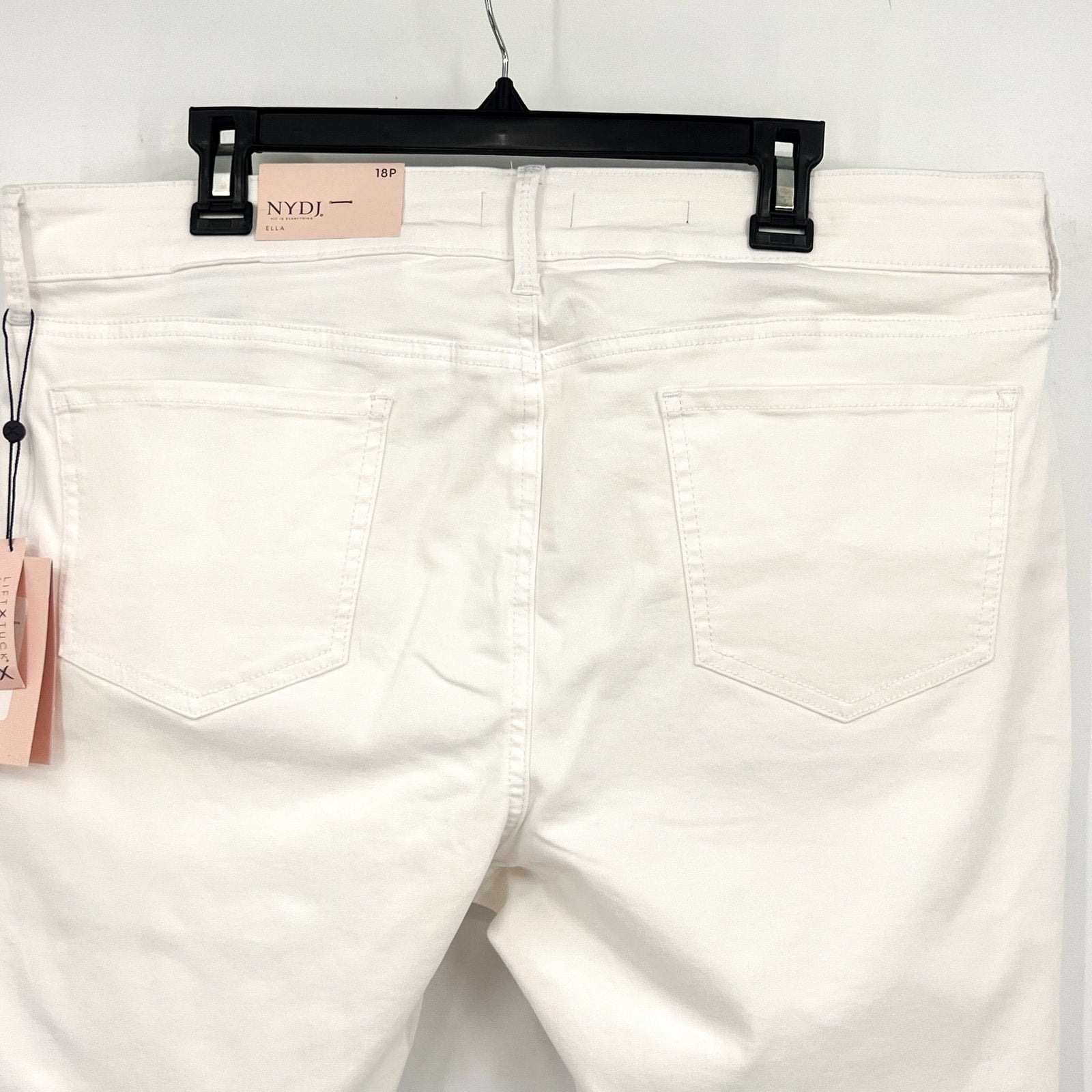 NYDJ Womens Ella Denim Shorts Size 18 PETITE Optic White 8" Inseam NWT