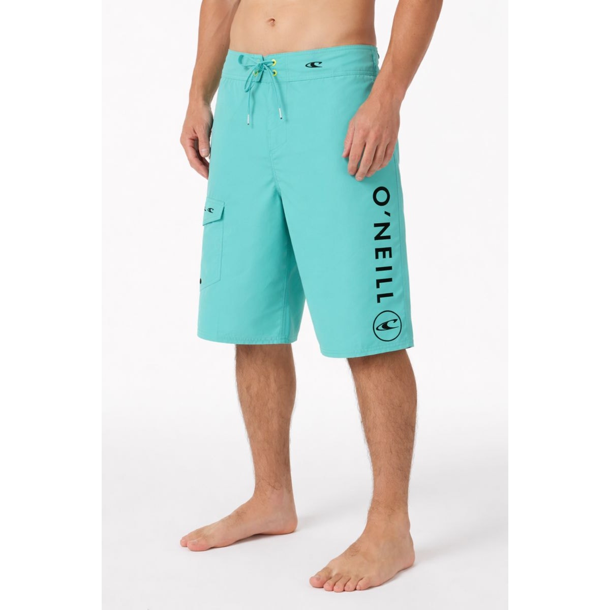 O'Neill Mens Santa Cruz Solid 2.0 Board Shorts Size 33 Turquoise Blue NWT