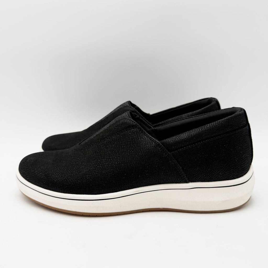 Clarks Womens Breeze Sky Ria Slip On Shoes Size 6.5 EU 37 Black Casual NWOB