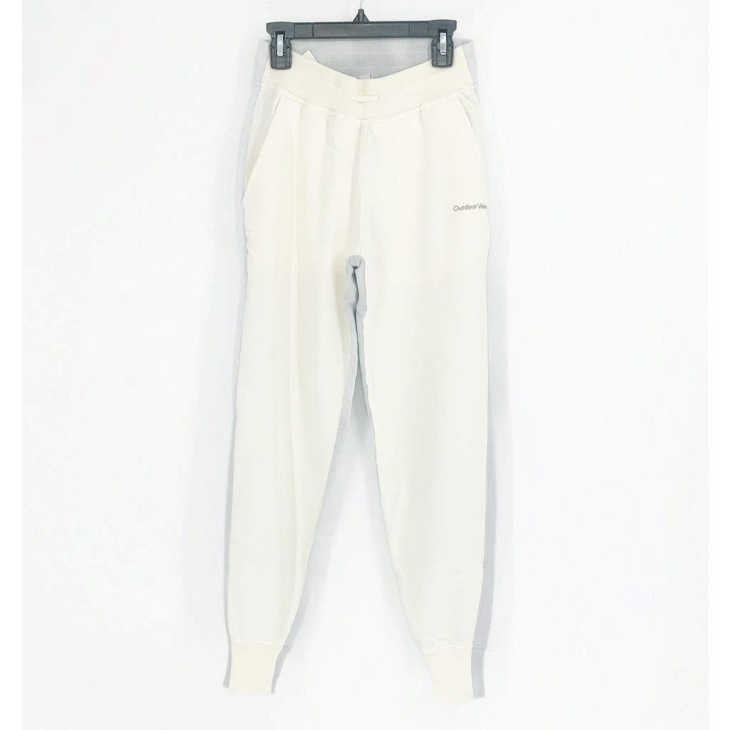 OUTDOOR VOICES Women's Soft Cotton Jogger XS White Grey Dove/Bone Pants NWT