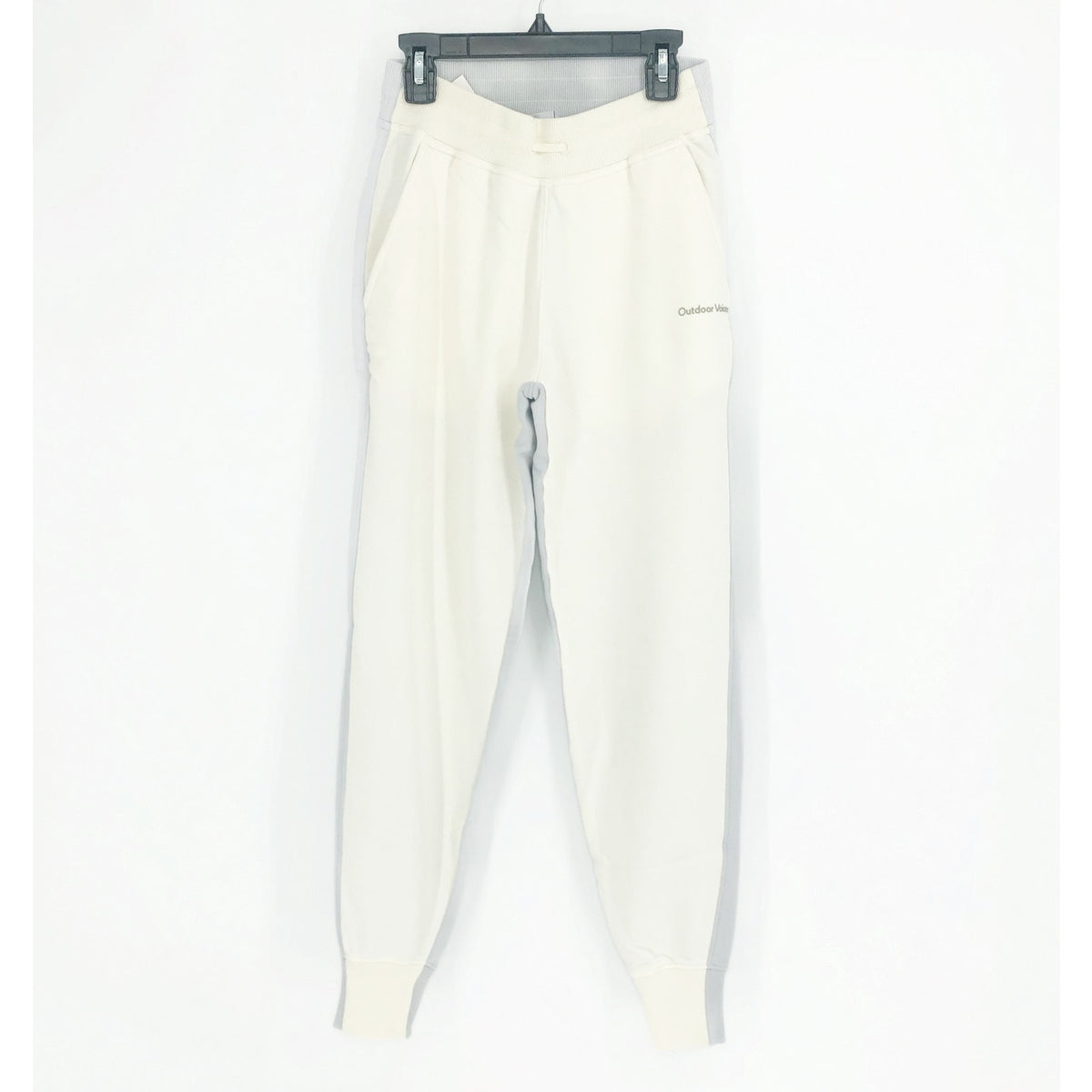 OUTDOOR VOICES Women's Soft Cotton Jogger XS White Grey Dove/Bone Pants NWT