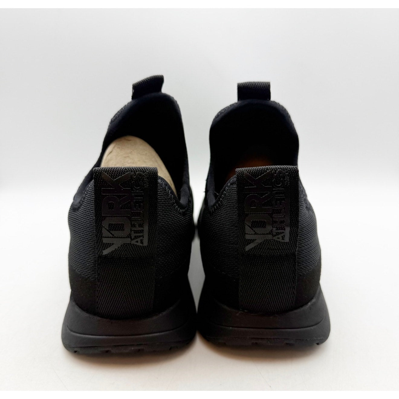 YORK Athletics Mens The Gail Recovery Trainer Sneakers US 8 Black Slip On NIB