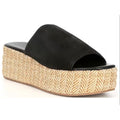 Free People Womens Harbor Flatform Sandals SIZE 9 EU 39 Black Leather NWOB
