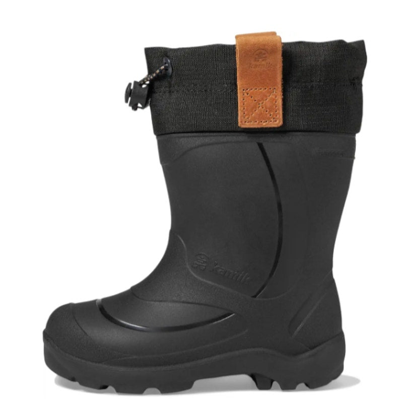 Kamik Little Kids Tundra Jr Boots Size 8 EU 25 Black Waterproof Snow Rain NIB