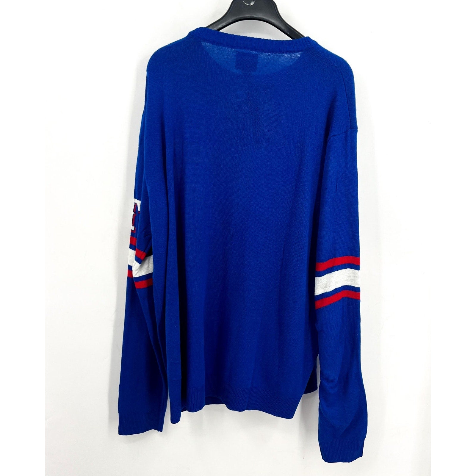 MLB GENUINE Mens Texas Rangers Crewneck Sweater XL Dark Blue Red NWT