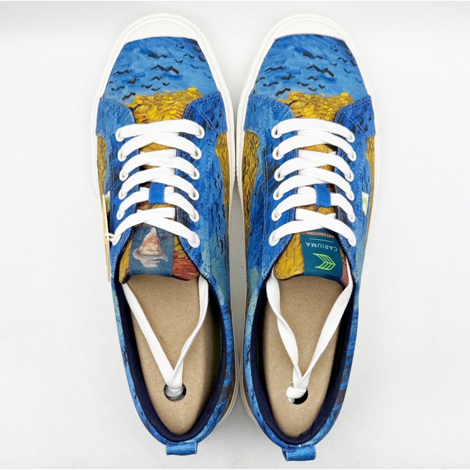 Cariuma X Van Gogh Men's VGM OCA Low Sneakers US 10.5 Blue Wheatfield Canvas NIB