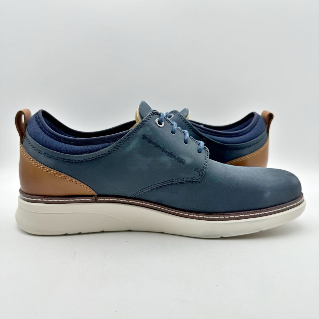 Samuel Hubbard Mens Rafael Lace Up Sneakers US 11.5 Wide Blue Navy Nubuck NWOB