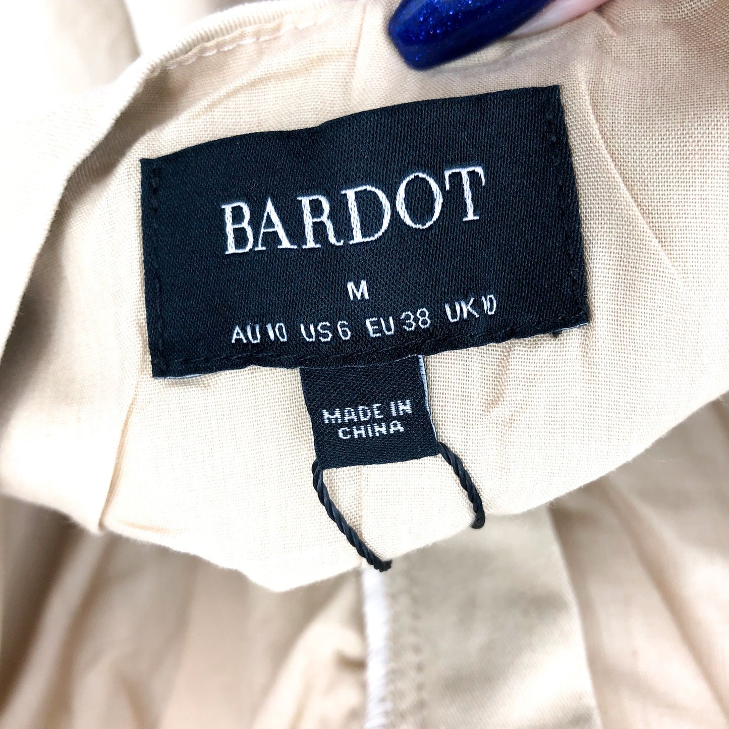 BARDOT Womens Lee Halter Utility Dress Beige MEDIUM US 6