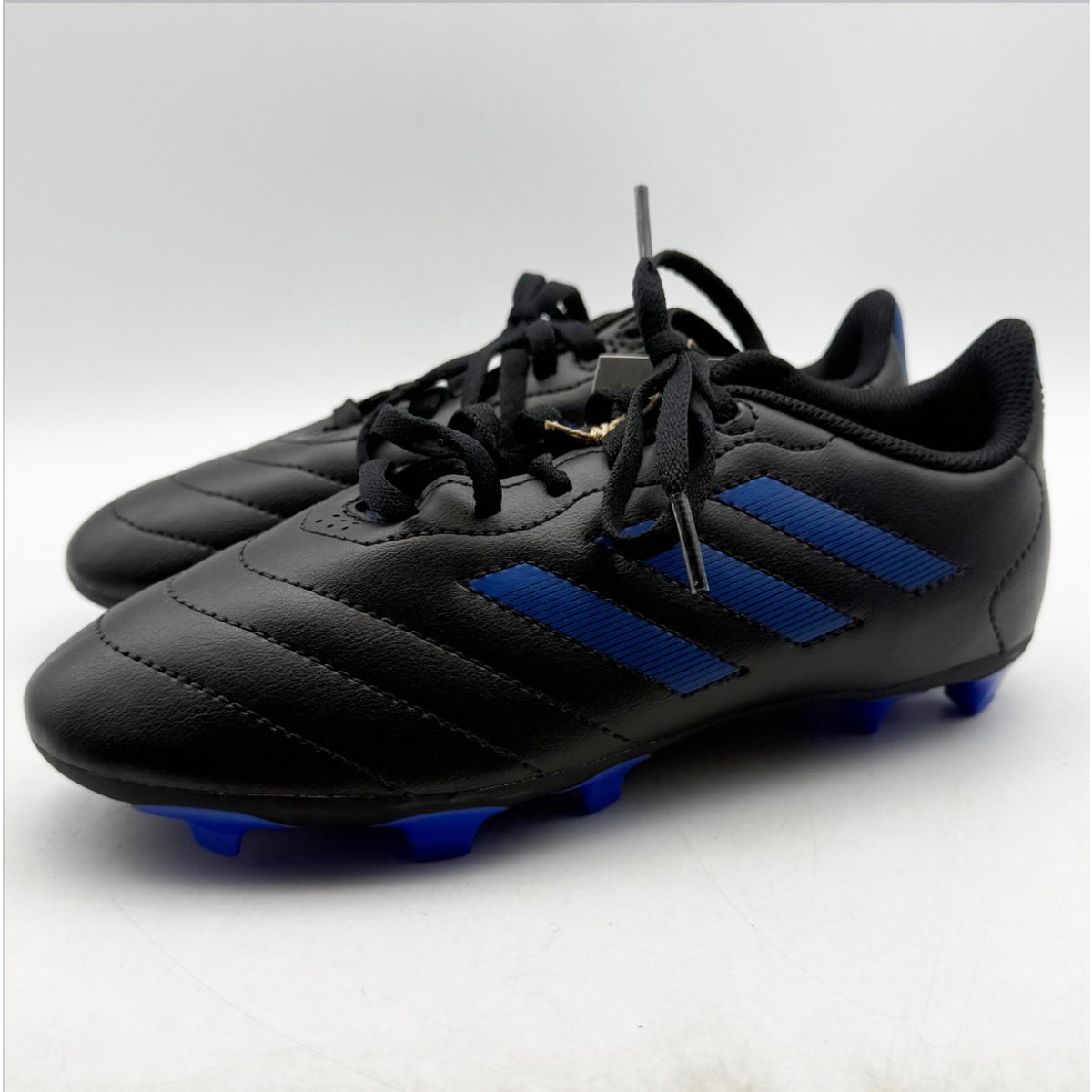 Adidas Youth Goletto VIII Firm Ground Soccer Cleats Size 2 Black Blue NWOB