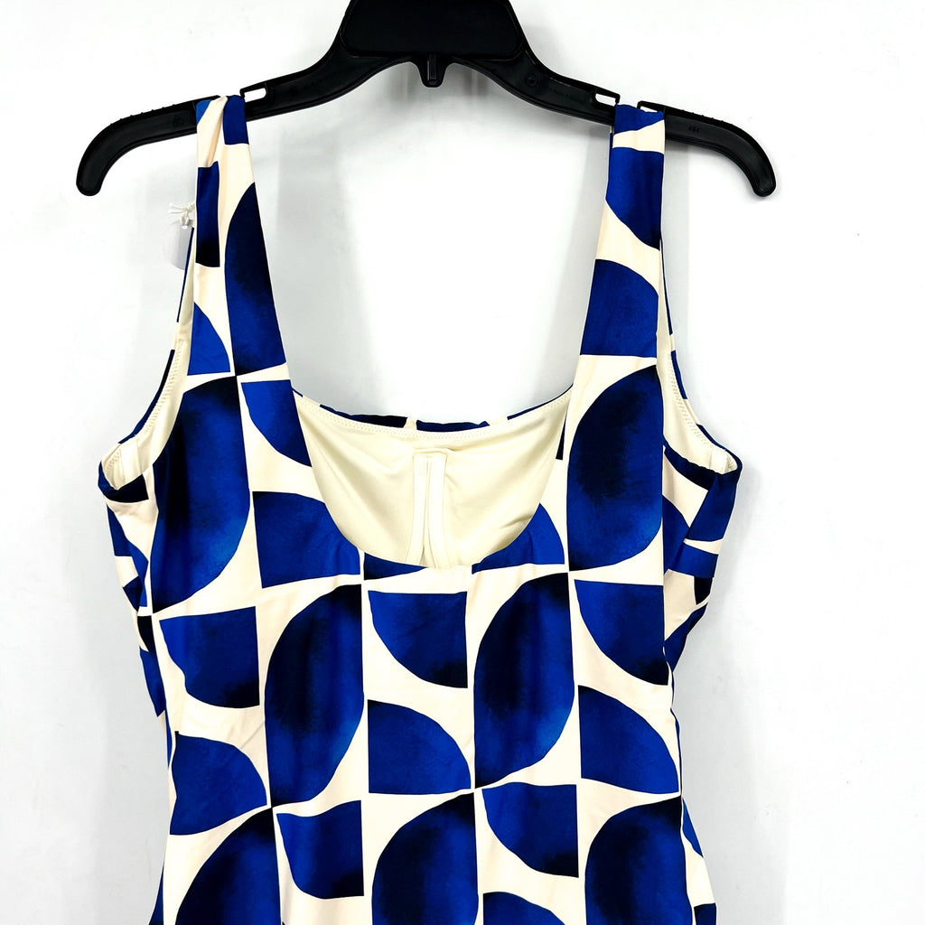 SEAFOLLY Women' Sunray DD One Piece Swimsuit Size 14 Blue Ultramarine Print NWT