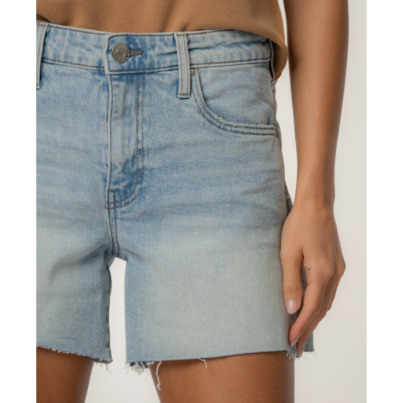 KUT FROM THE KLOTH Womens Jane High Rise Long Shorts Size 10 Blue Vintage NWT