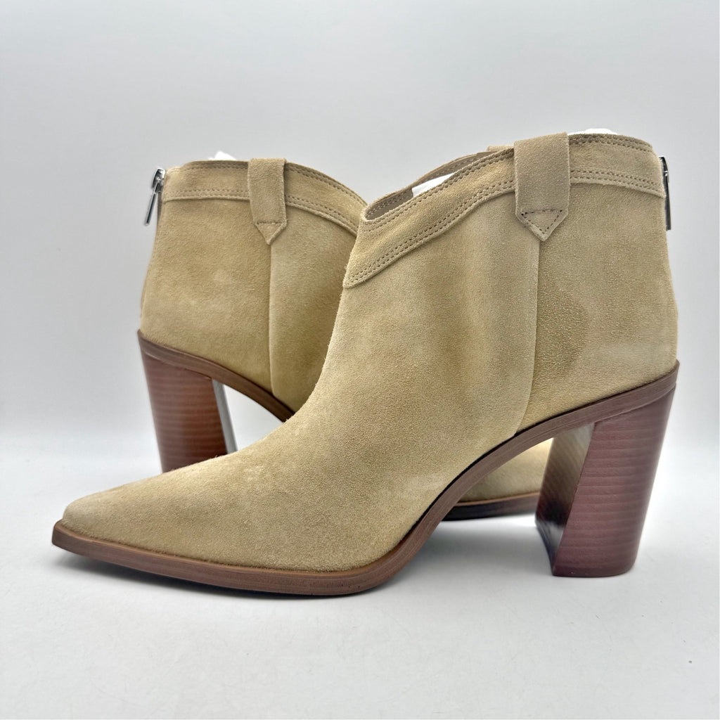 Vince Camuto Womens Wellinda Ankle Bootie Size 11 Tan Suede Heel Ankle Boot NWOB