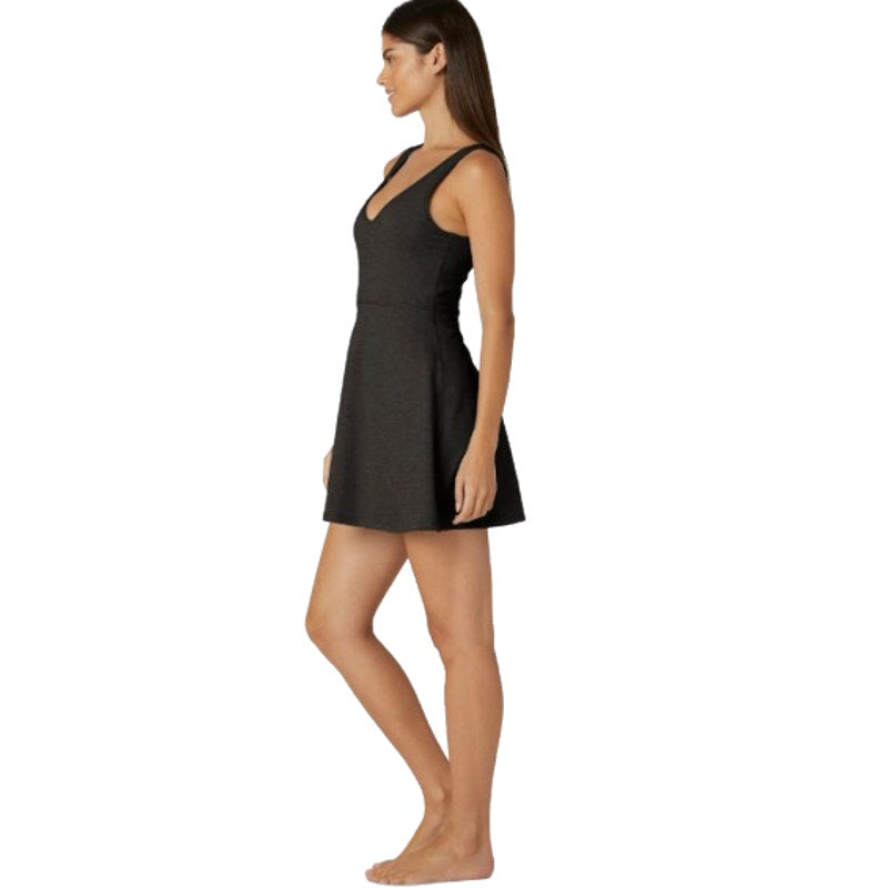 BEYOND YOGA Women's Movement Dress XS Grey Darkest Night Spacedye NWT