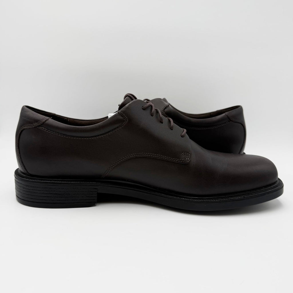 Rockport Mens Margin Plain Toe Oxfords Size 14 EU 49 Chocolate Brown NWOB